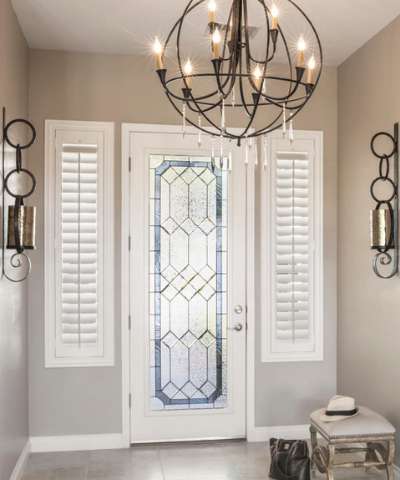 Sidelight windows with shutters