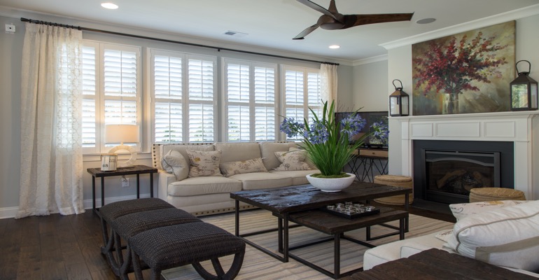 Interior Shutters in Bakersfield Living Room