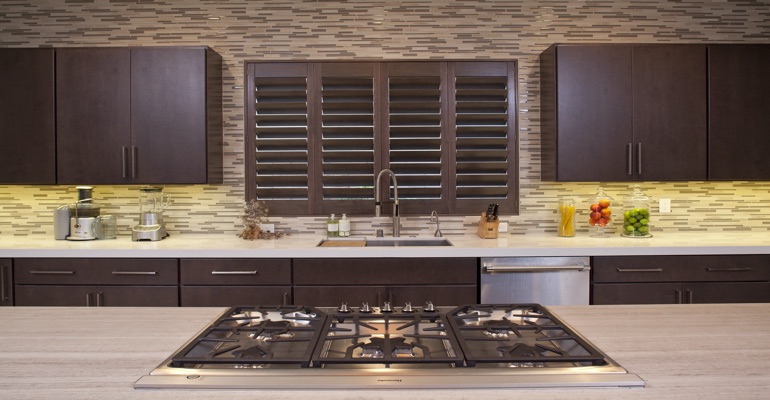 Bakersfield wood shutter kitchen