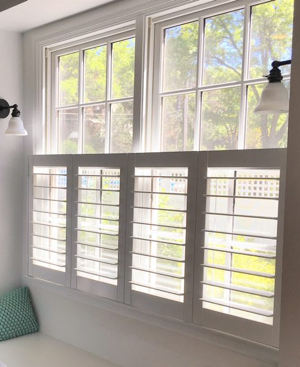 Bakersfield faux wood cafe shutters