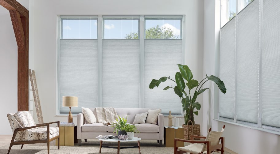 Shades in living room in Bakersfield