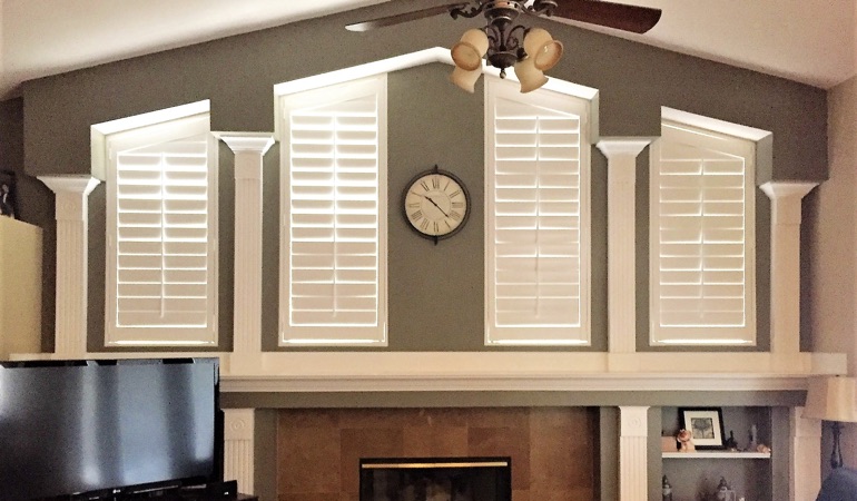 Polywood Shutters in Family Room in Bakersfield