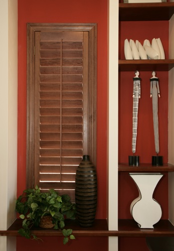 Bakersfield wood shutter shelving