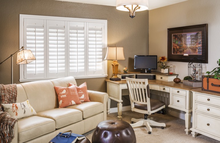 Home Office Plantation Shutters In Bakersfield